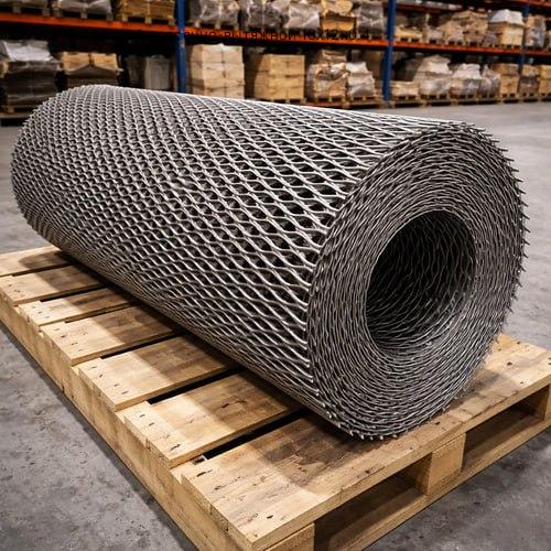 Лист титановый просечно-вытяжной 50х50х1 изображение