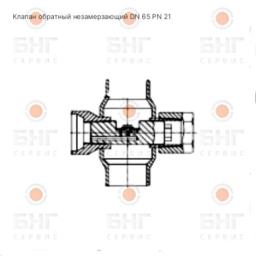 Клапан обратный незамерзающий DN 50 PN 14 чертеж